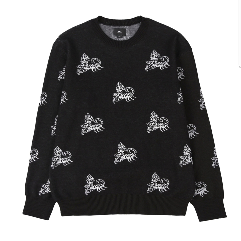 Obey Worldwide Men's Large Sweater Black Scorpion - Picture 4 of 4